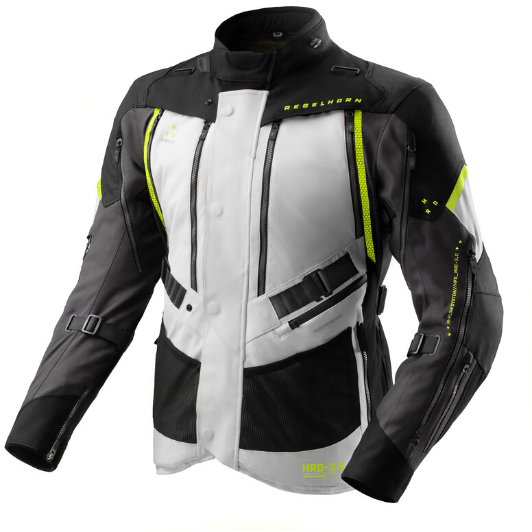 Giacca Moto In Tessuto HARDY 3.0 Nero Grigio Giall taglia 7X