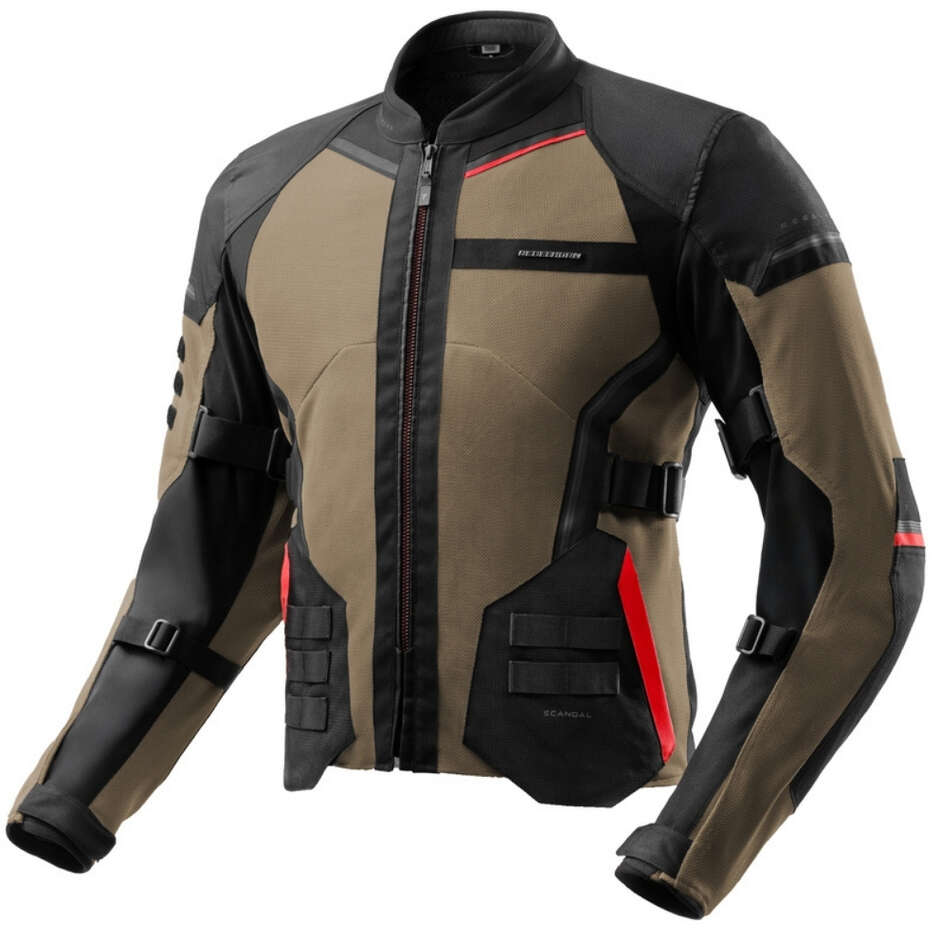 Giacca Moto Rebelhorn SCANDAL 3 Deserto Nero Rosso