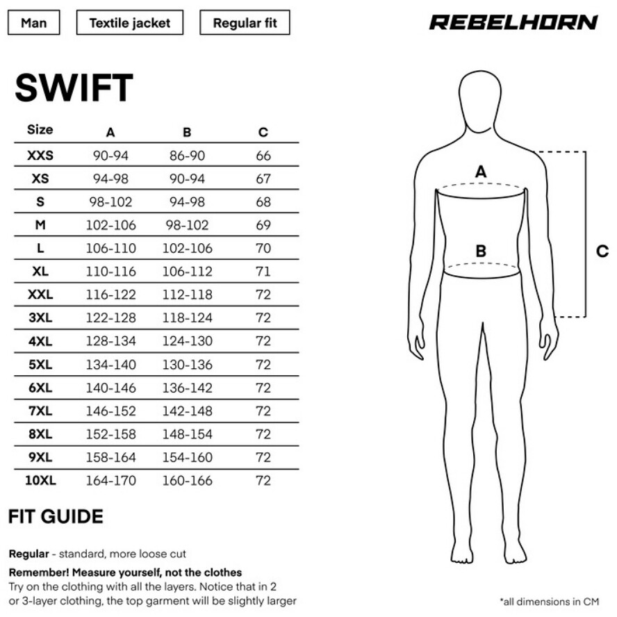 Giacca Moto Rebelhorn SWIFT Nero Grigio Rosso