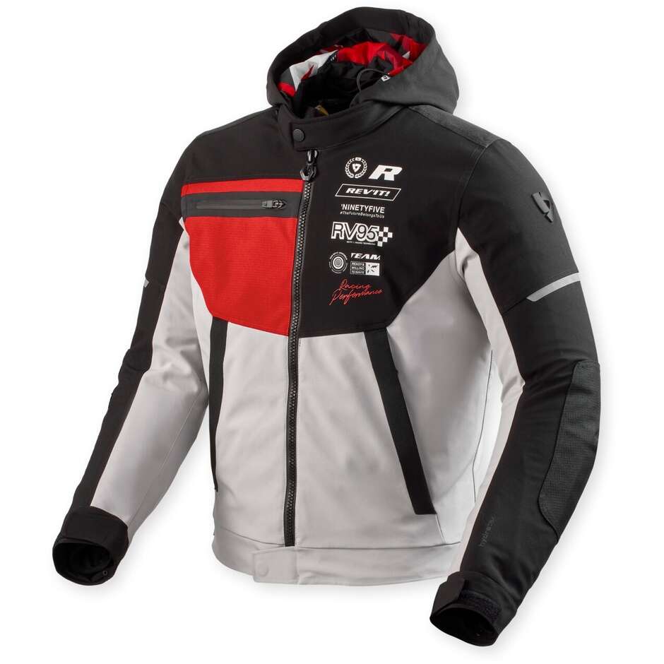 Giacca Moto Rev'it Haste H2O Nero Rosso
