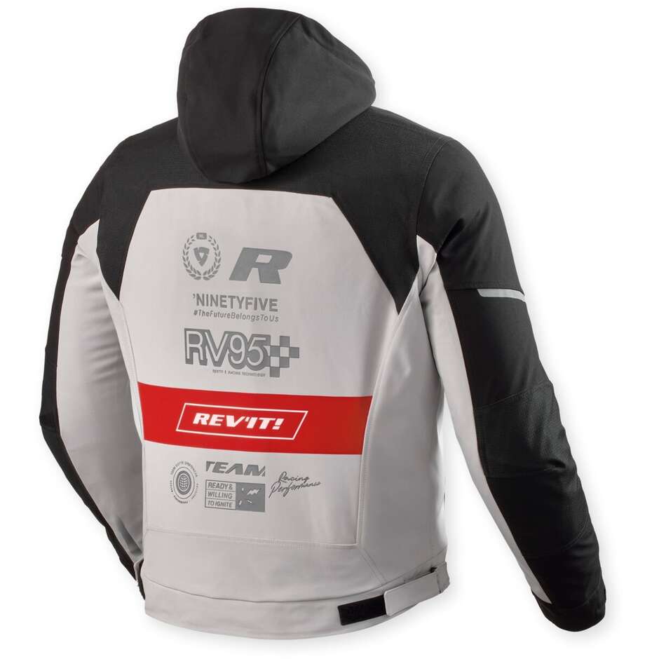 Giacca Moto Rev'it Haste H2O Nero Rosso