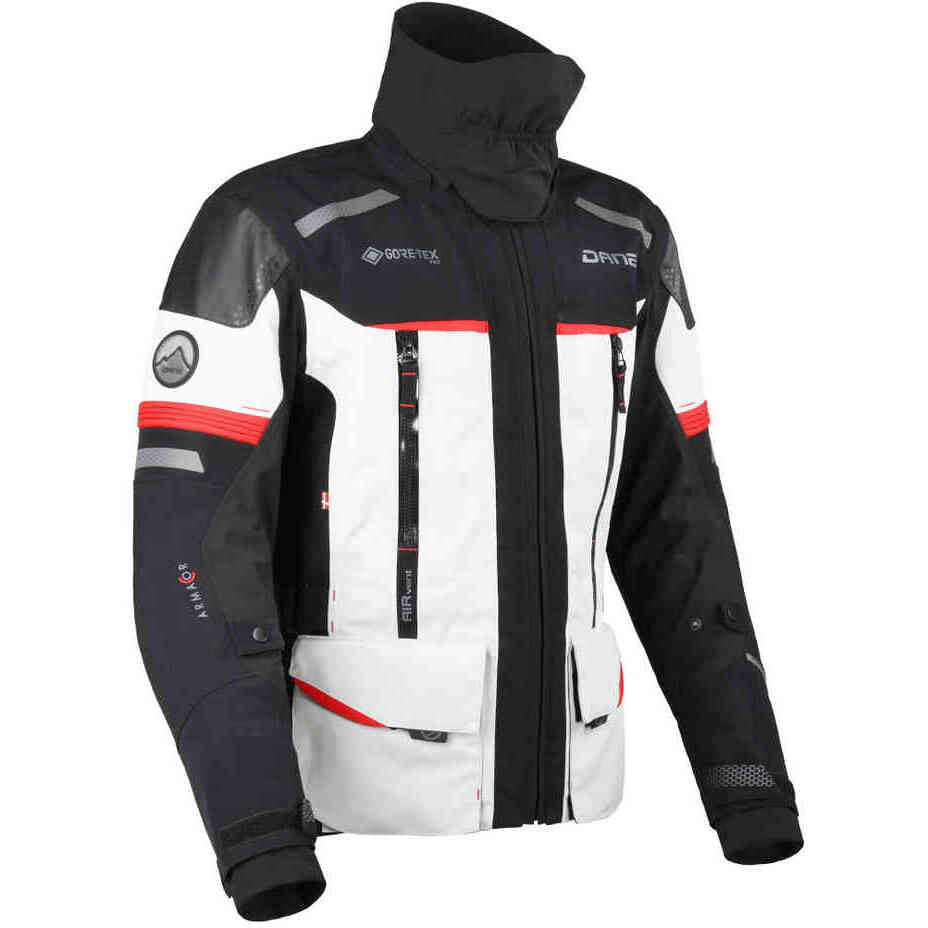 Giacca Moto Tecnica Bornholm Gore-tex Pro Grigio Rosso taglia L