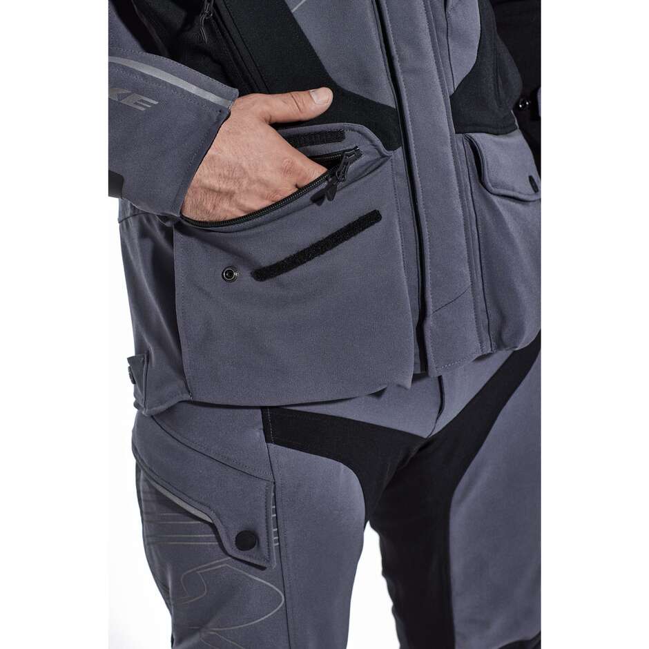 Giacca moto tecnica Spyke Artica dry Tecno Laminata Grigio Nero