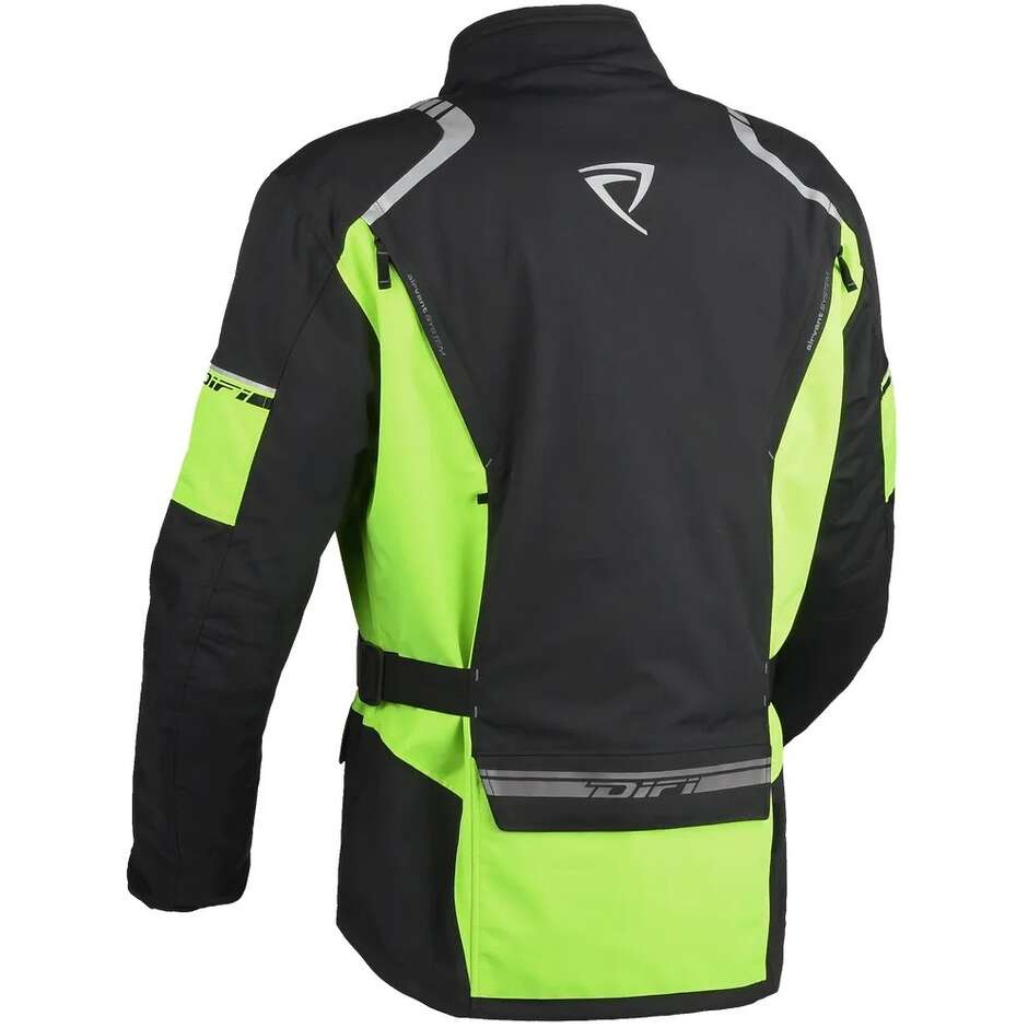Giacca Moto Tessuto DIFI Navigator Aerotex Nero Giallo