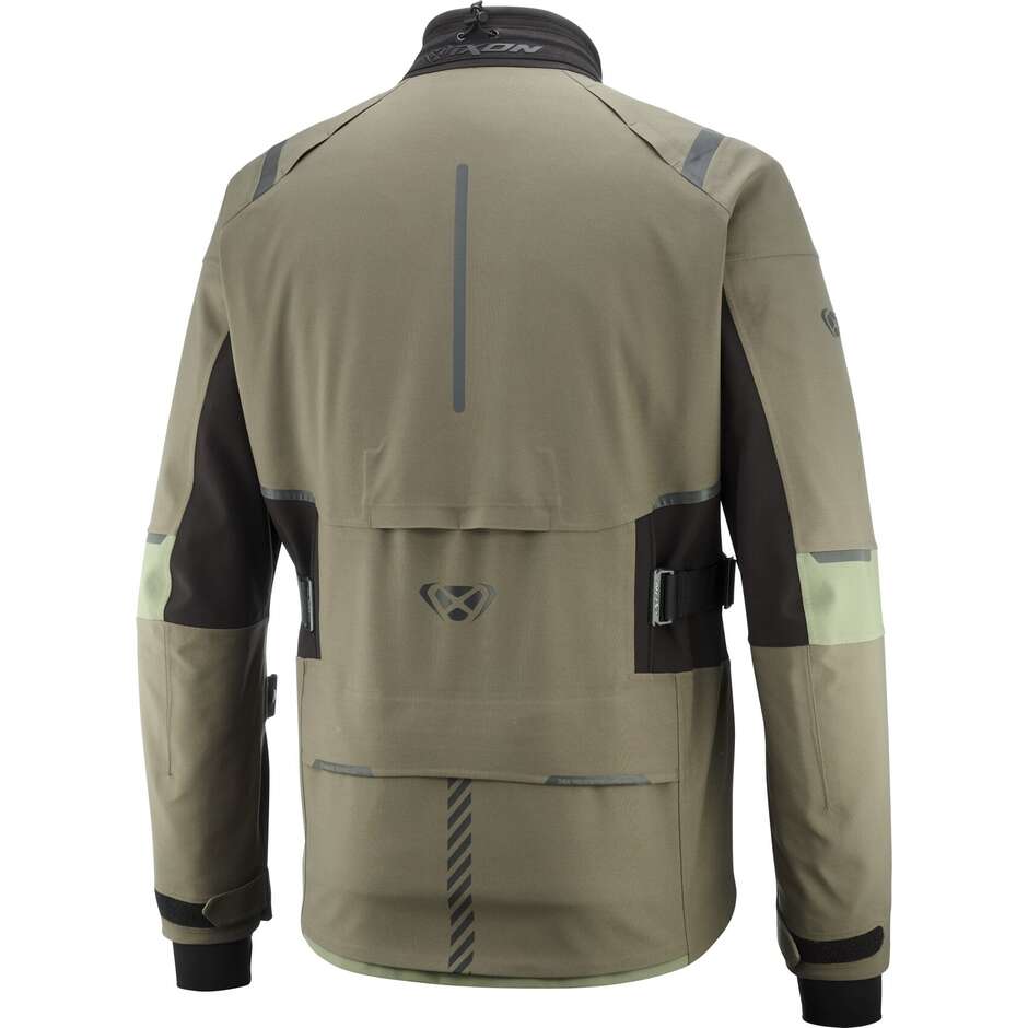 Giacca Moto Touring Laminata Ixon M-SKEID Kaki Nero