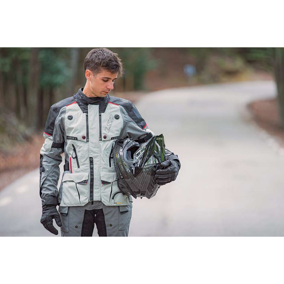 Giacca Moto Touring Ls2 APOLLO Nero Dark Grigio H-V Giallo