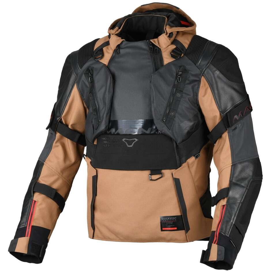 Giacca Moto Touring Tryton Marrone Nero taglia 2XL