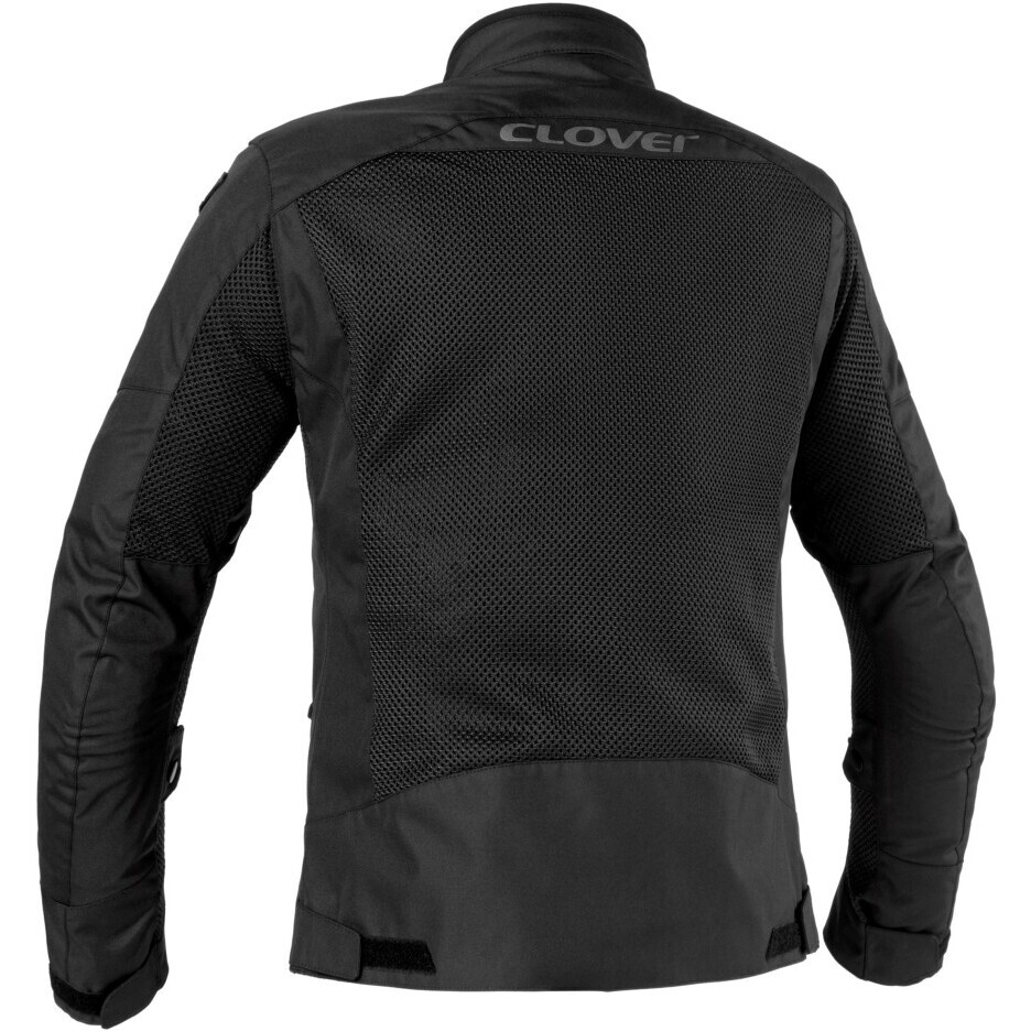 Giacca Moto Traforata Clover TROPICA Nero