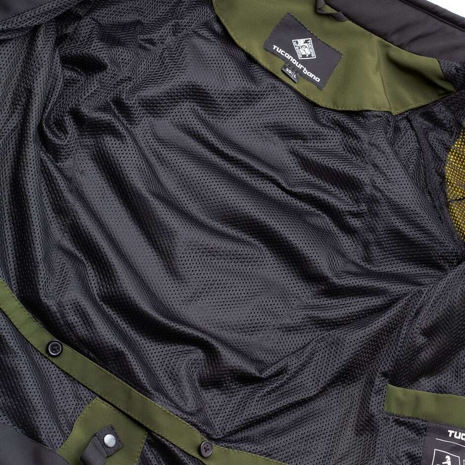 Giacca Moto Tucano Urbano Traforata 8224mf419 URBAN NETWORK Nero Salvia