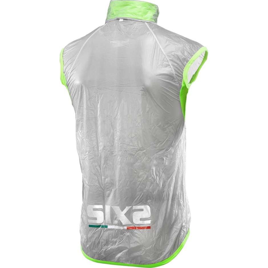 Gilet imperméable transparent Sixs Compact Ghost Green Fluo
