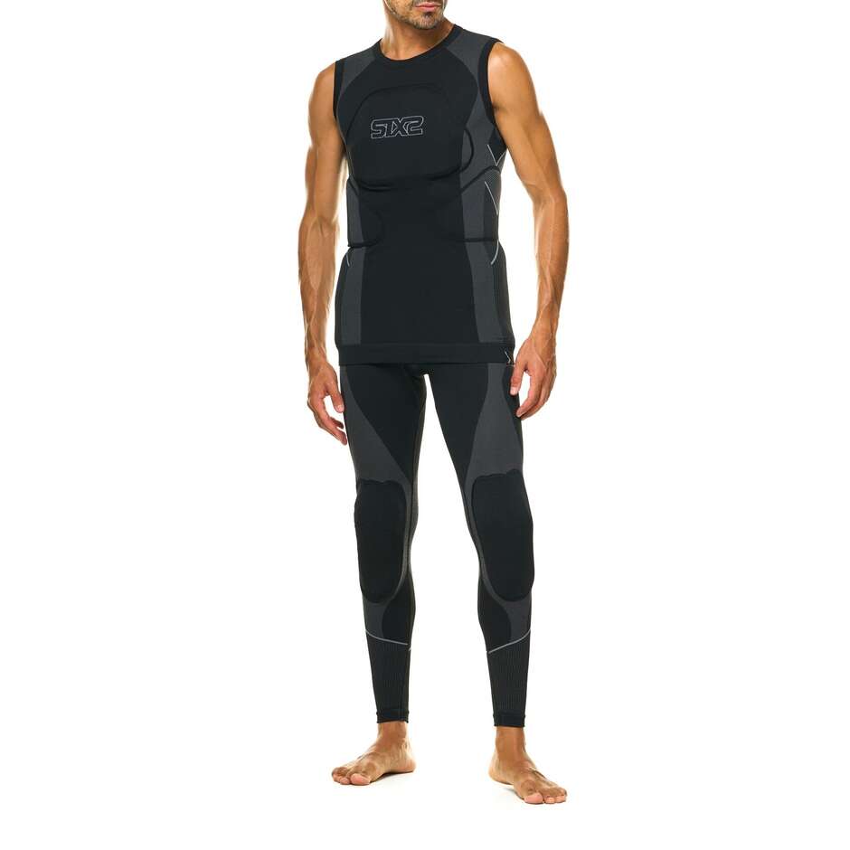 Gilet technique noir Sixs Pro-Tech PRM SMX avec protections