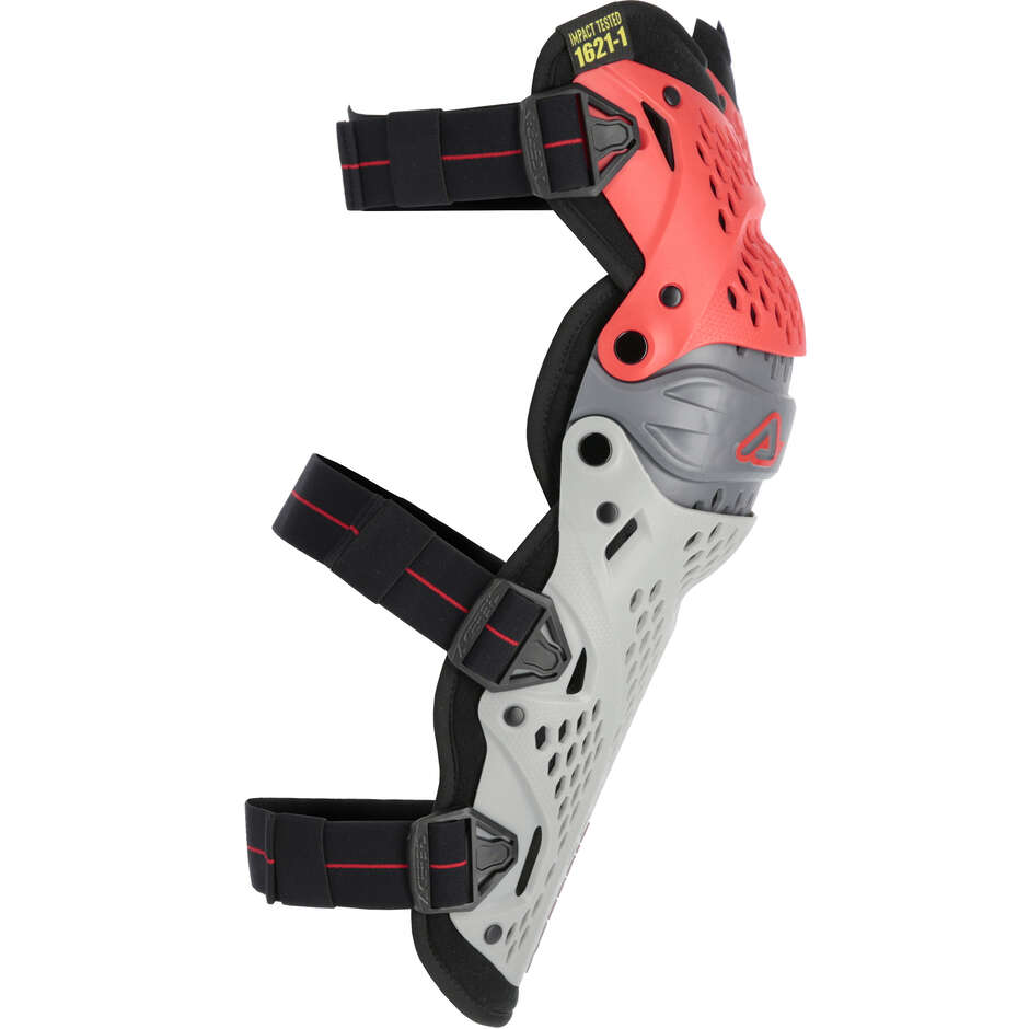 Ginocchiera Moto Cross Enduro Acerbis Impact Pro Rosso Grigio