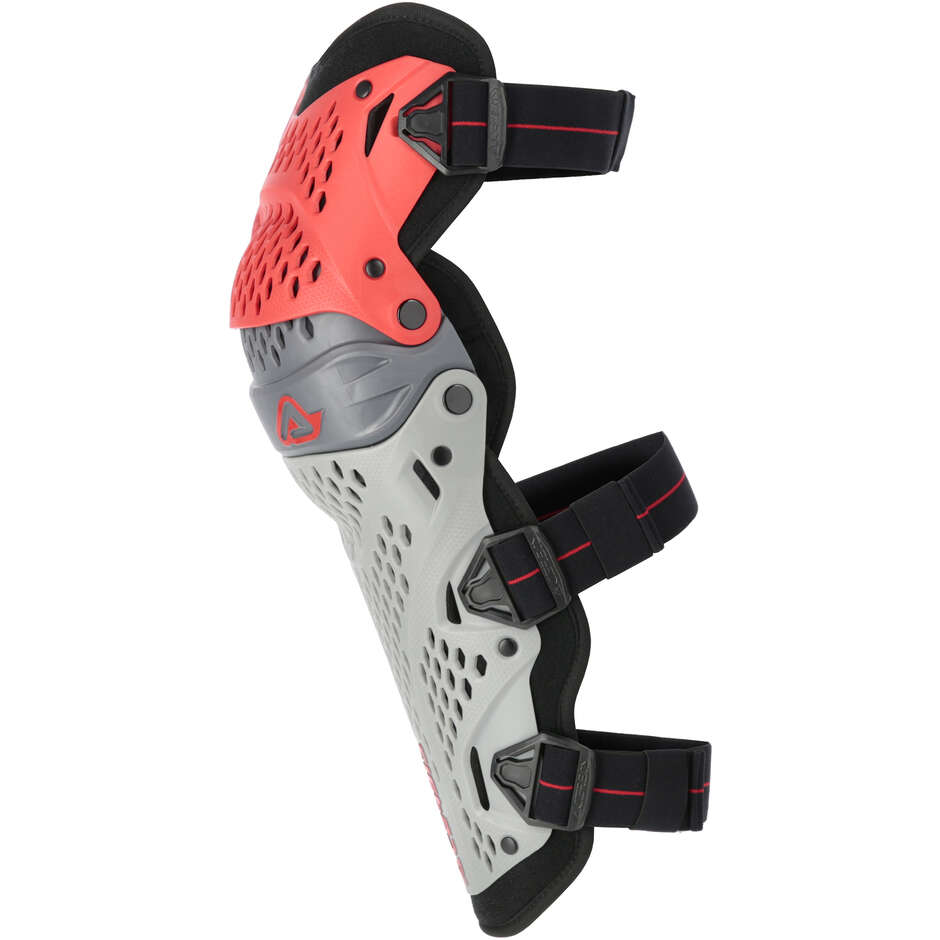 Ginocchiera Moto Cross Enduro Acerbis Impact Pro Rosso Grigio