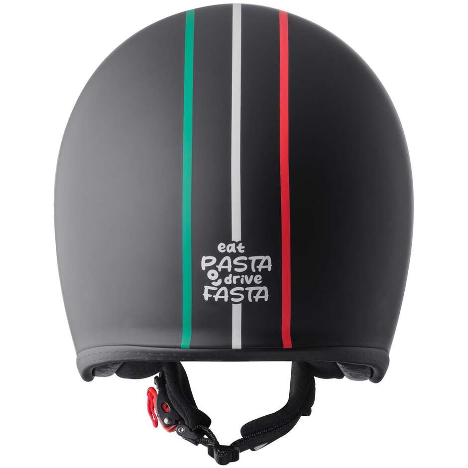 Giro in Casco Moto Jet GMS in Italia nero rosso bianco verde italia