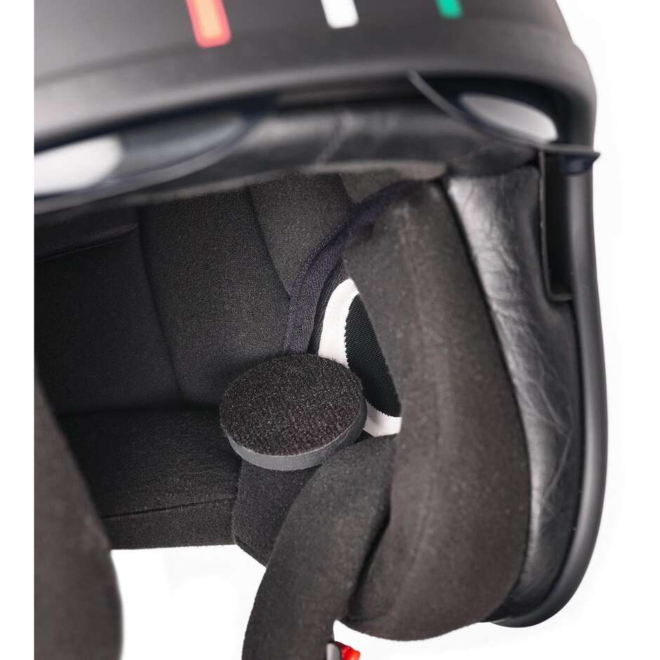 Giro in Casco Moto Jet GMS in Italia nero rosso bianco verde italia