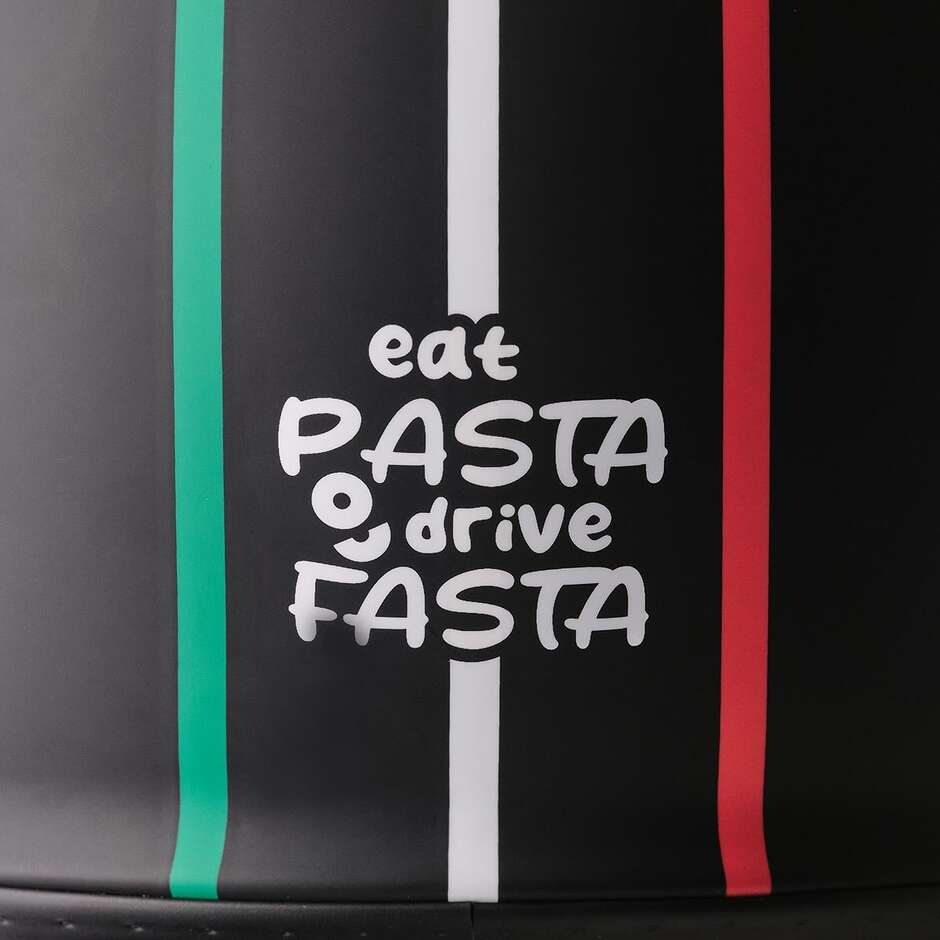 Giro in Casco Moto Jet GMS in Italia nero rosso bianco verde italia