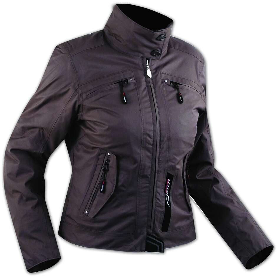 Giubbino Moto In Tessuto A-Pro Sport City Dea Lady Brown taglia L