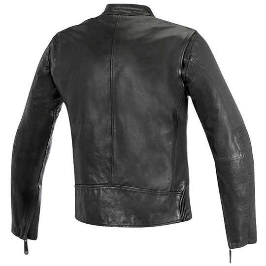 Giubboto Moto Leather Vintage Brass Oscar By Alpinestars Leather Jacket Black