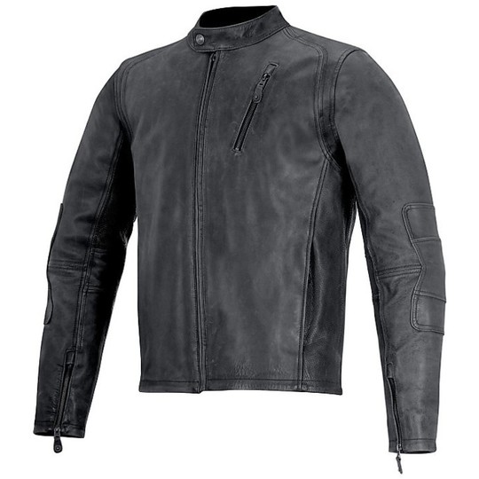 Giubboto Moto Leather Vintage Oscar By Monty Alpinestars Leather Jacket