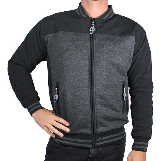 Giubbotto Felpa Moto Harisson Teddy Bear Grigio Nero