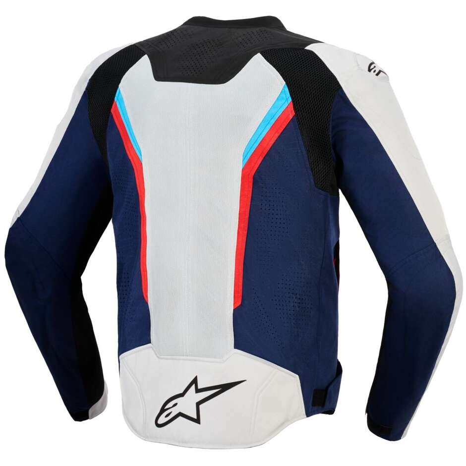 Giubbotto Moto Alpinestars AST V3 AIR Argento Blu Profondo Rosso Brillante