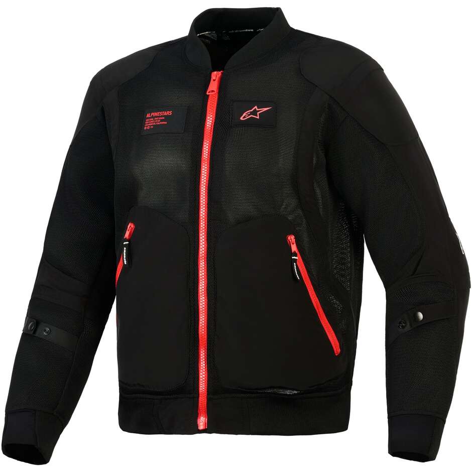 Giubbotto Moto Alpinestars FLIGHT AIR Nero Rosso Brillante