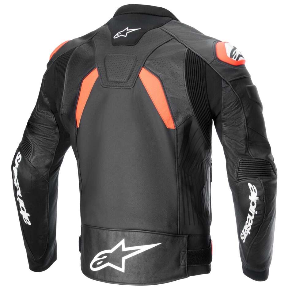 Giubbotto Moto Alpinestars GP PLUS R V4 AIRFLOW Nero Rosso Fluo Bianco