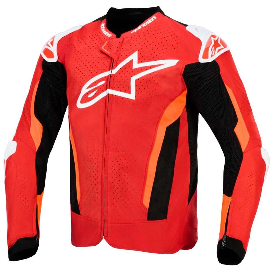 Giubbotto Moto Alpinestars T-GP AIR Rosso Brillante Rosso Fluo Nero