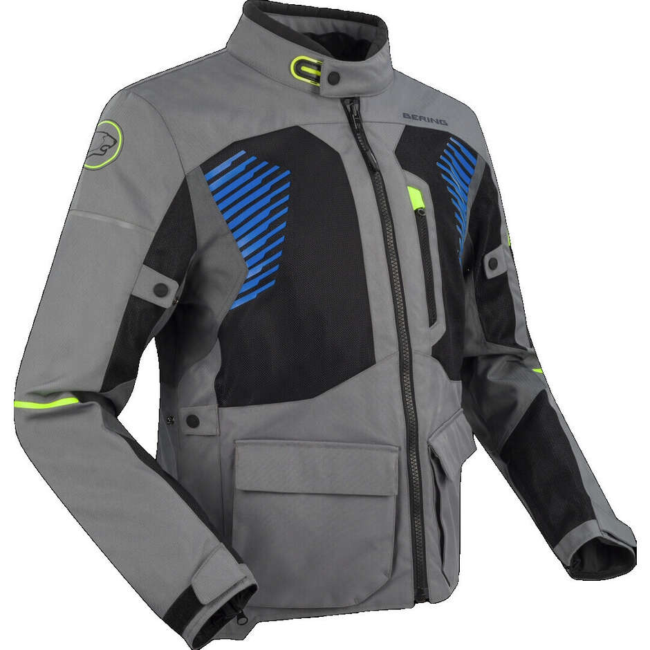Giubbotto Moto BAKUNDU Grigio Nero Blu taglia M