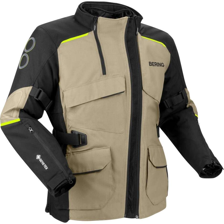 Giubbotto Moto BERING BRISBANE GTX Nero/Beige