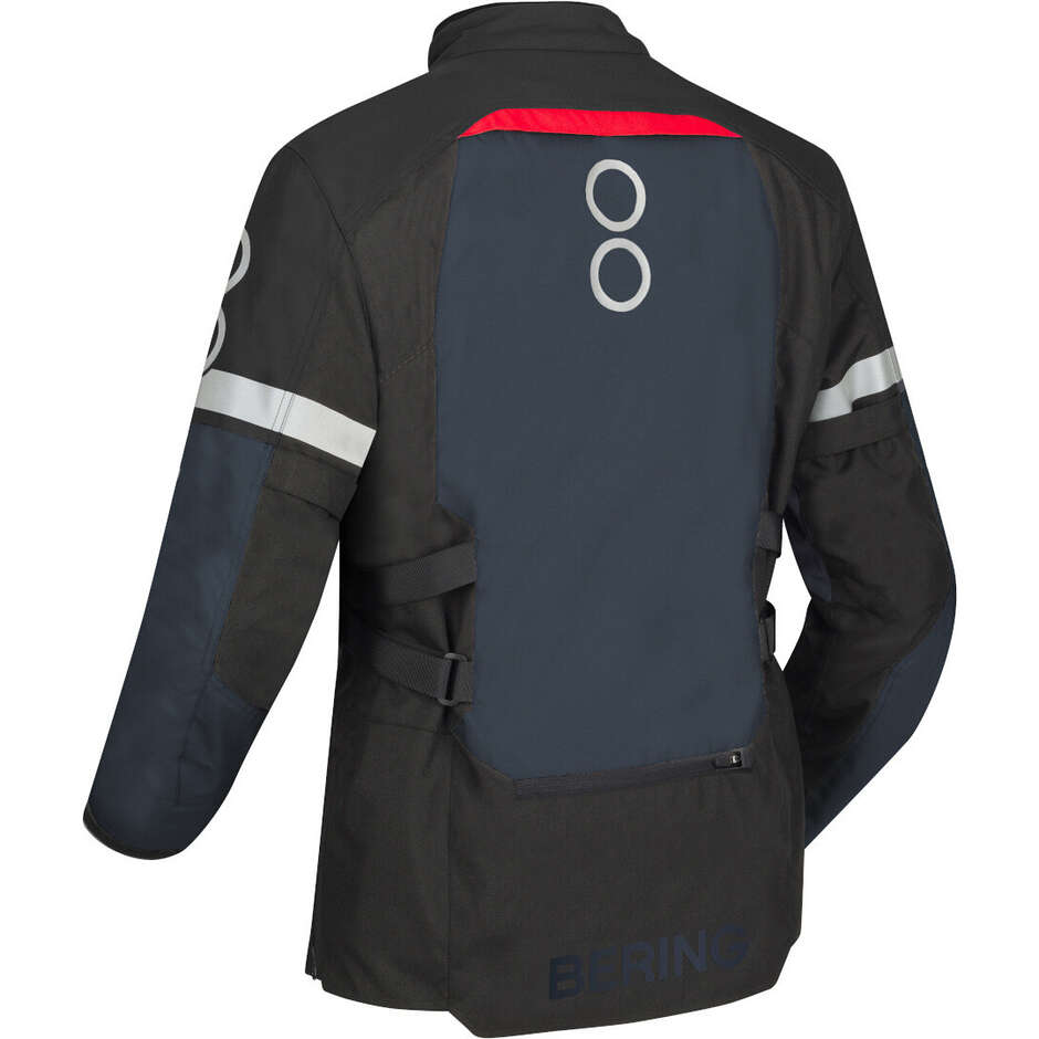 Giubbotto Moto Bering HALIFAX Nero Antracite Rosso