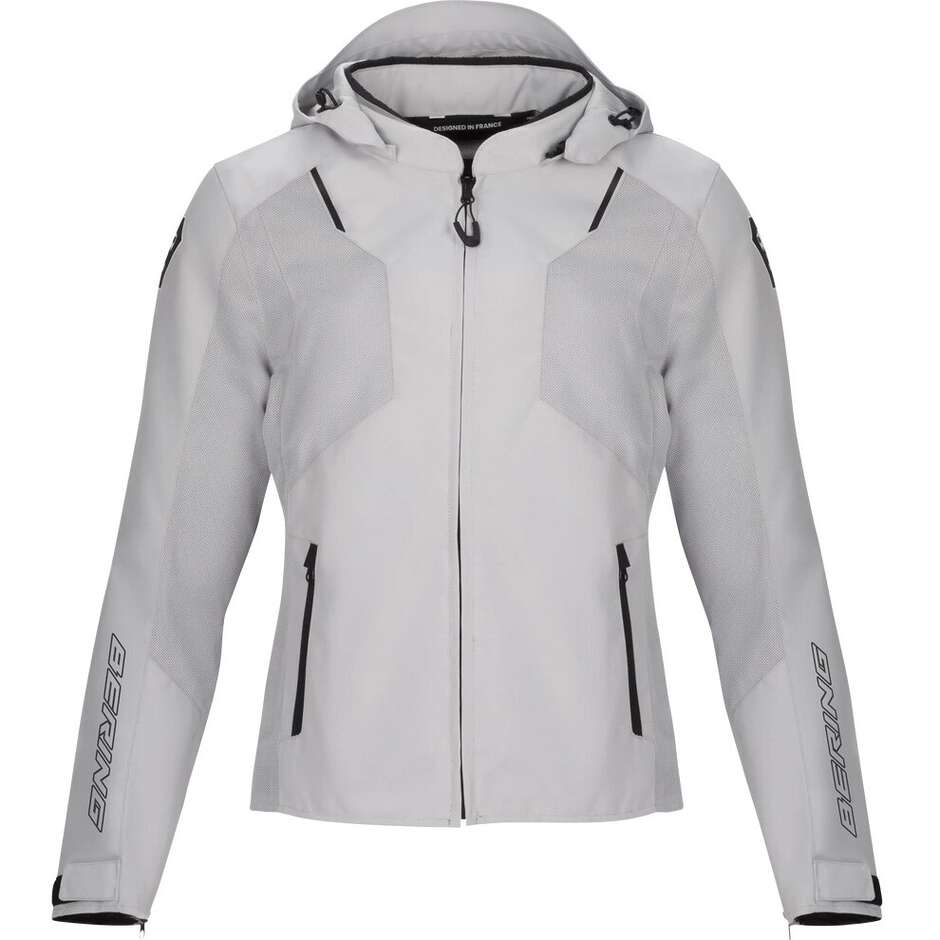 Giubbotto Moto BERING WING Grigio Chiaro/Nero