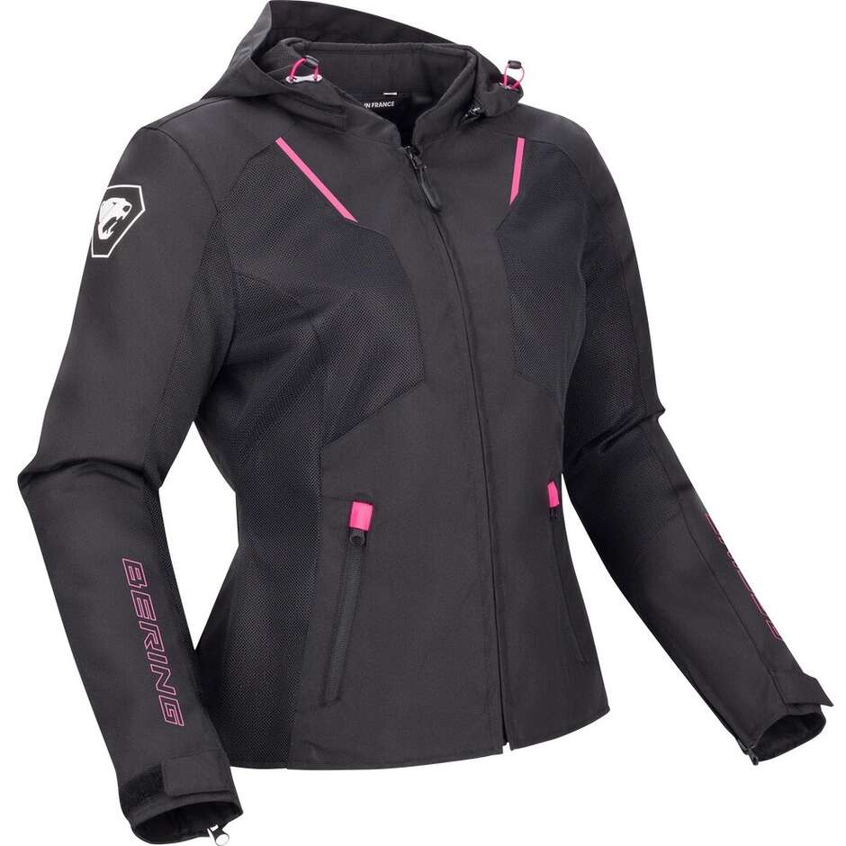 Giubbotto Moto da Donna BERING LADY WING Nero/Fuchsia