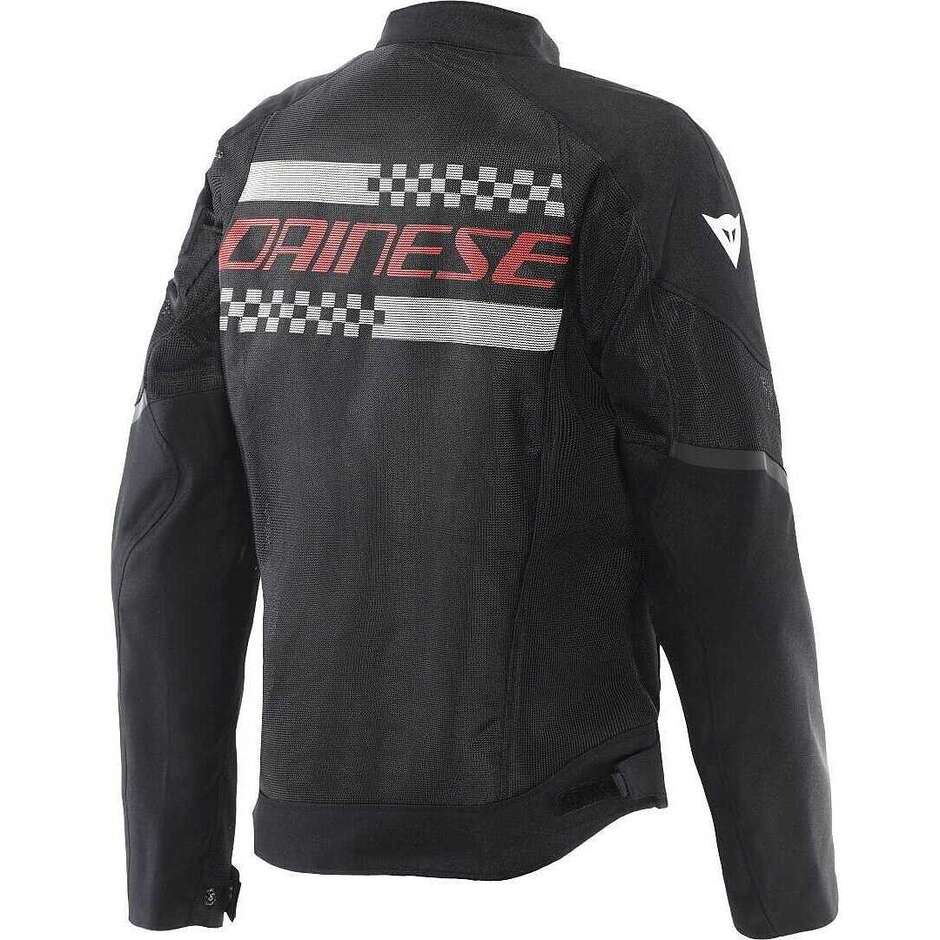 Giubbotto Moto Dainese HEROSPHERE AIR # Nero Bianco STRIPES Rosso