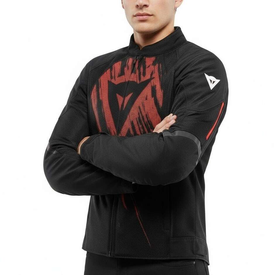 Giubbotto Moto Dainese HEROSPHERE Asfalto Nero Rosso