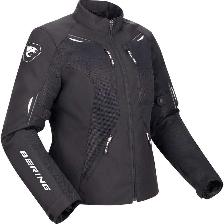 Giubbotto Moto Donna BERING LADY BRAZILIA Nero/Bianco