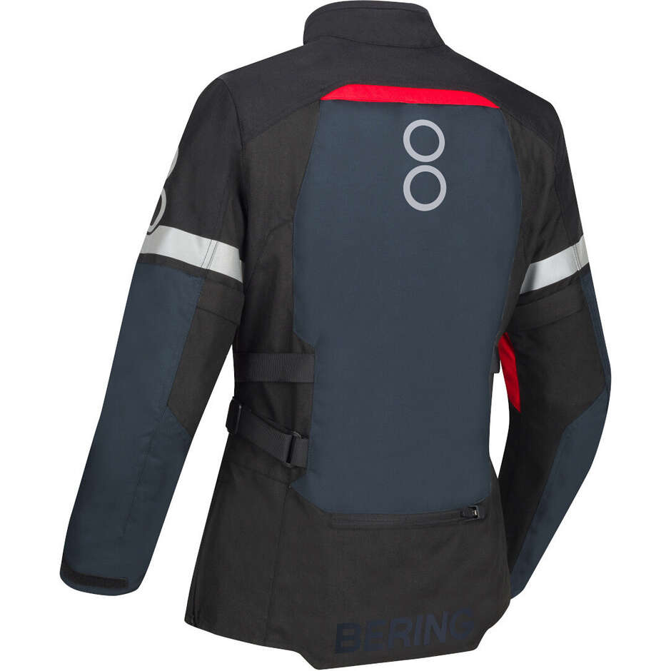 Giubbotto Moto Donna Bering LADY HALIFAX Nero Antracite Rosso