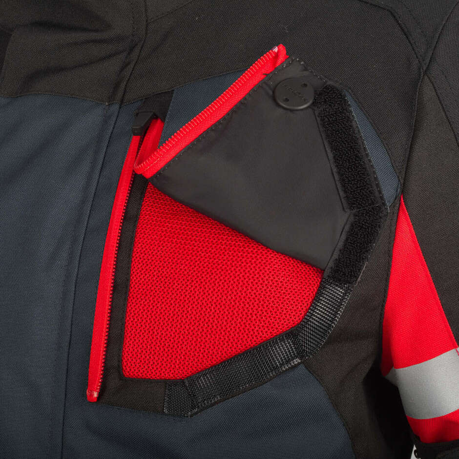 Giubbotto Moto Donna Bering LADY HALIFAX Nero Antracite Rosso