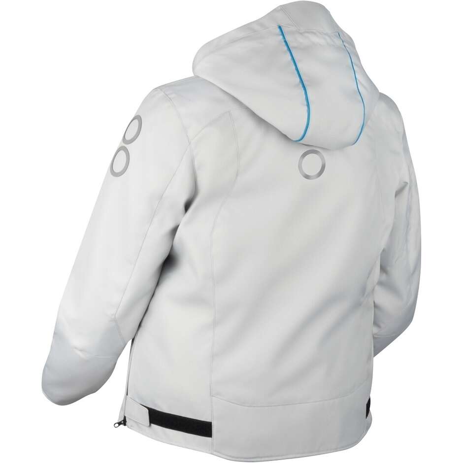 Giubbotto Moto Donna Bering LADY WARWICK Queen Size Chiaro Grigio Blu