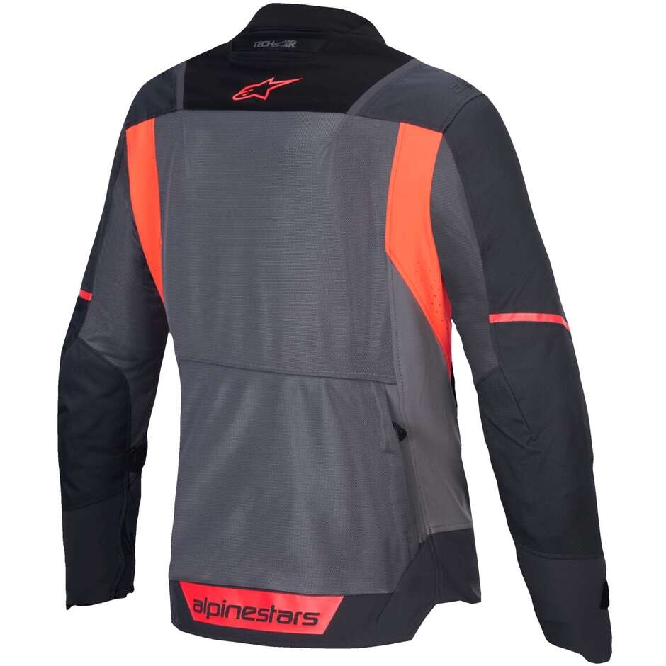Giubbotto Moto Donna Estivo Alpinestars STELLA ST-2 AIR Grigio Scuro Grigio Fluo Corallo