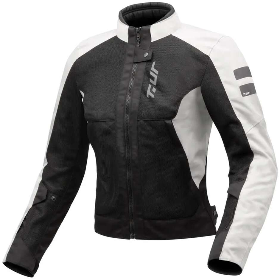 Giubbotto Moto Donna Estivo T-UR SIENA LADY Ghiaccio Nero