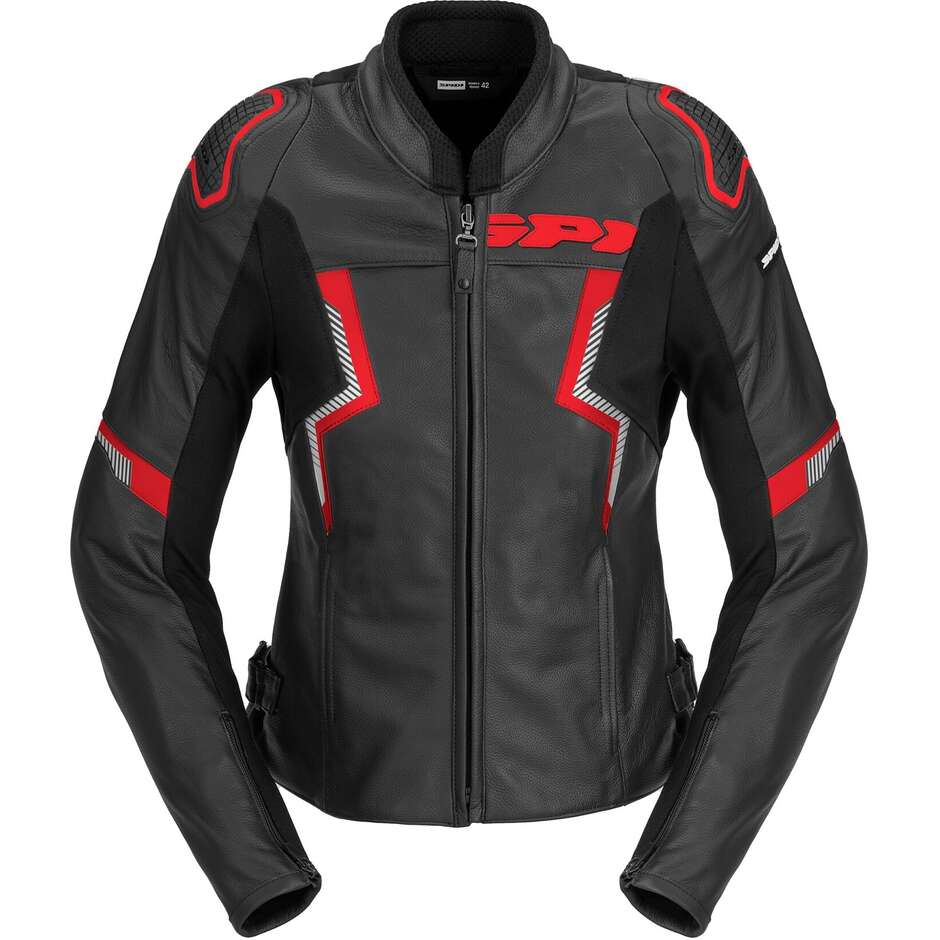 Giubbotto Moto Donna in Pelle EVORIDER 3 LADY Rosso taglia 44