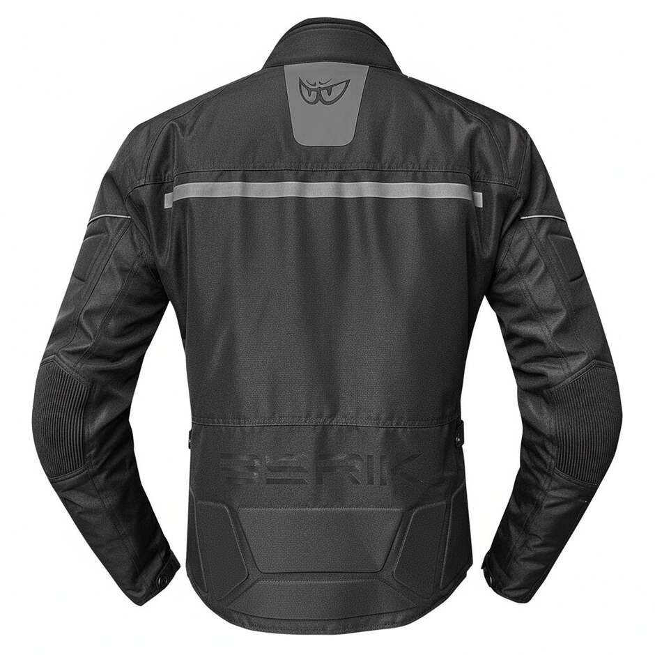 Giubbotto Moto Donna in Tessuto Tecnico Berik 2.0 NJ-223301l-L-EL WP Nero Grigio