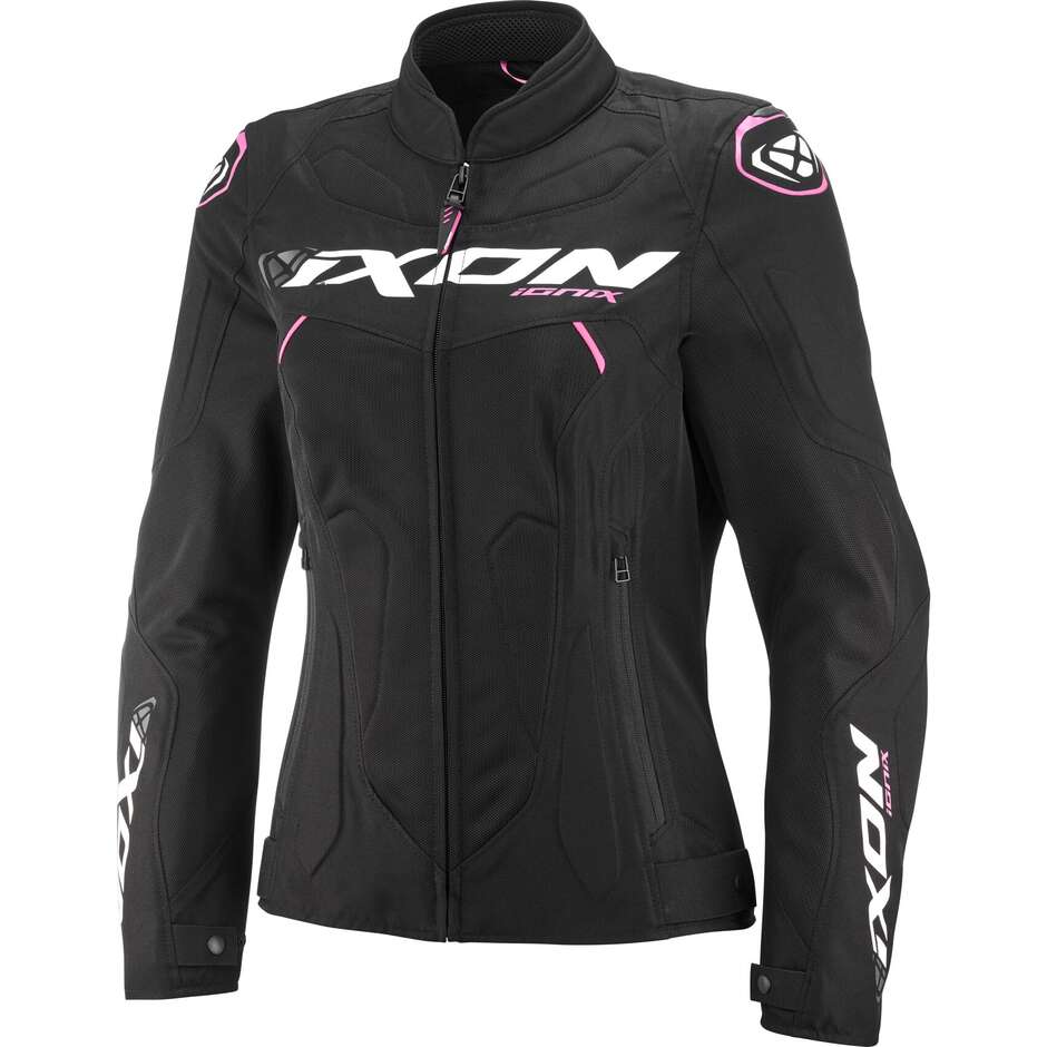 Giubbotto Moto Donna IONIX LADY Nero Rosa Vivo taglia XS