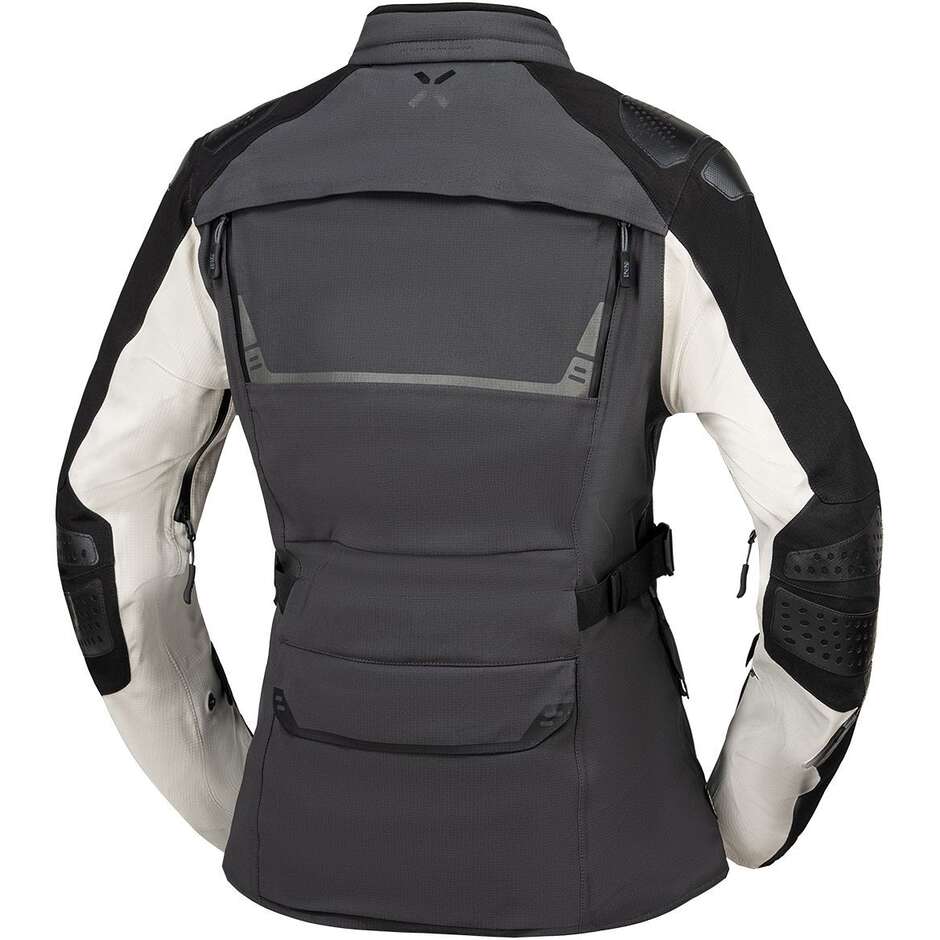Giubbotto Moto Donna iXS Tourster-STX 2.0 Laminato Grigio Scuro - Nero - Grigio Freddo - Accorciato