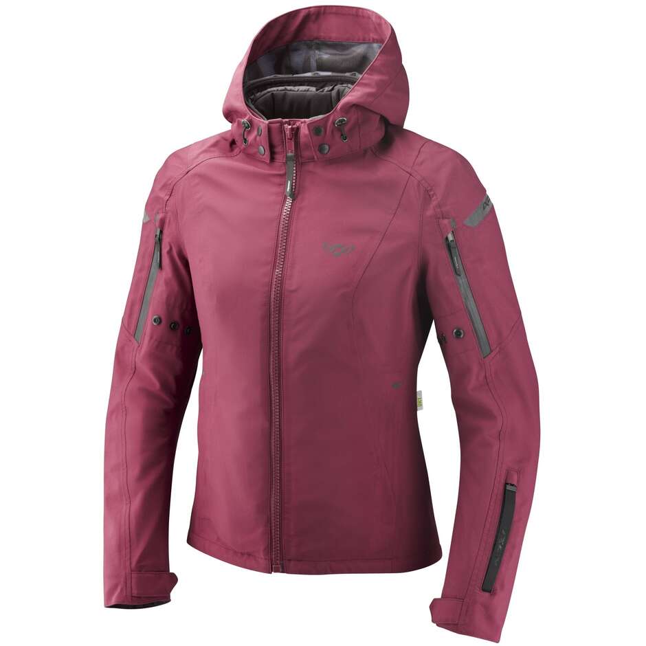 Giubbotto Moto Donna Laminato BURNING LADY Bordeaux taglia XS