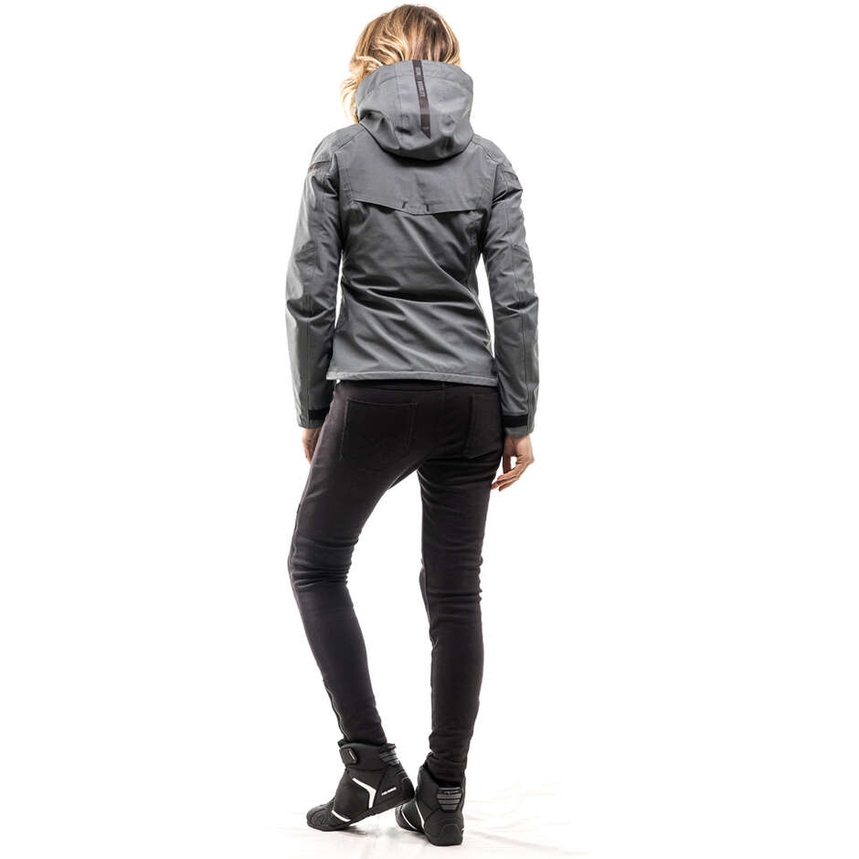 Giubbotto Moto Donna Laminato Ixon BURNING LADY Verde Tattico
