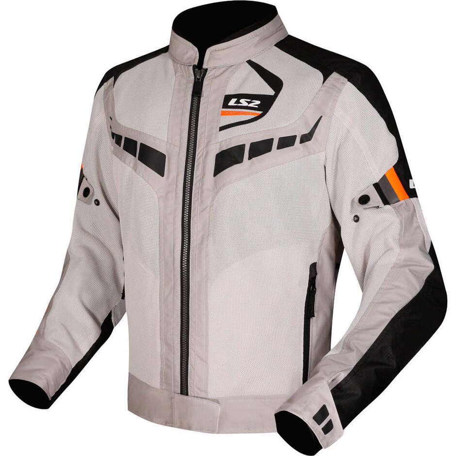 Giubbotto Moto Donna LS2 GARDA AIR LADY Nero Grigio Arancio H-Vision