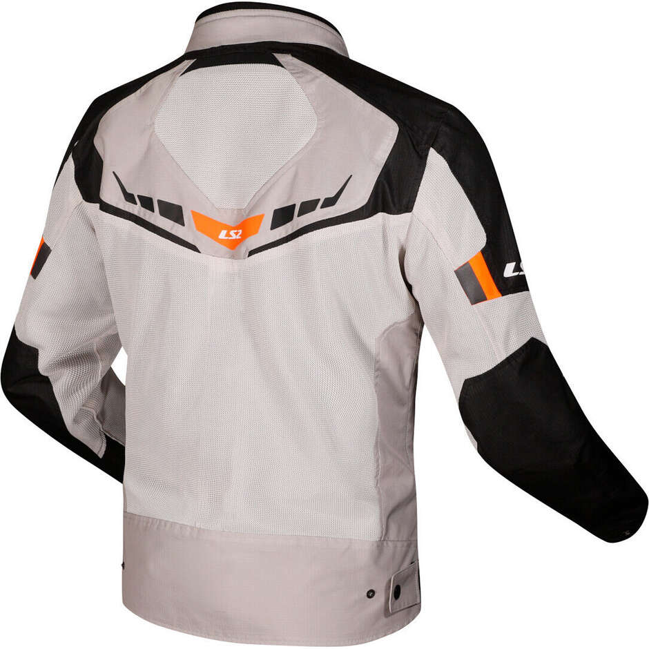 Giubbotto Moto Donna LS2 GARDA AIR LADY Nero Grigio Arancio H-Vision
