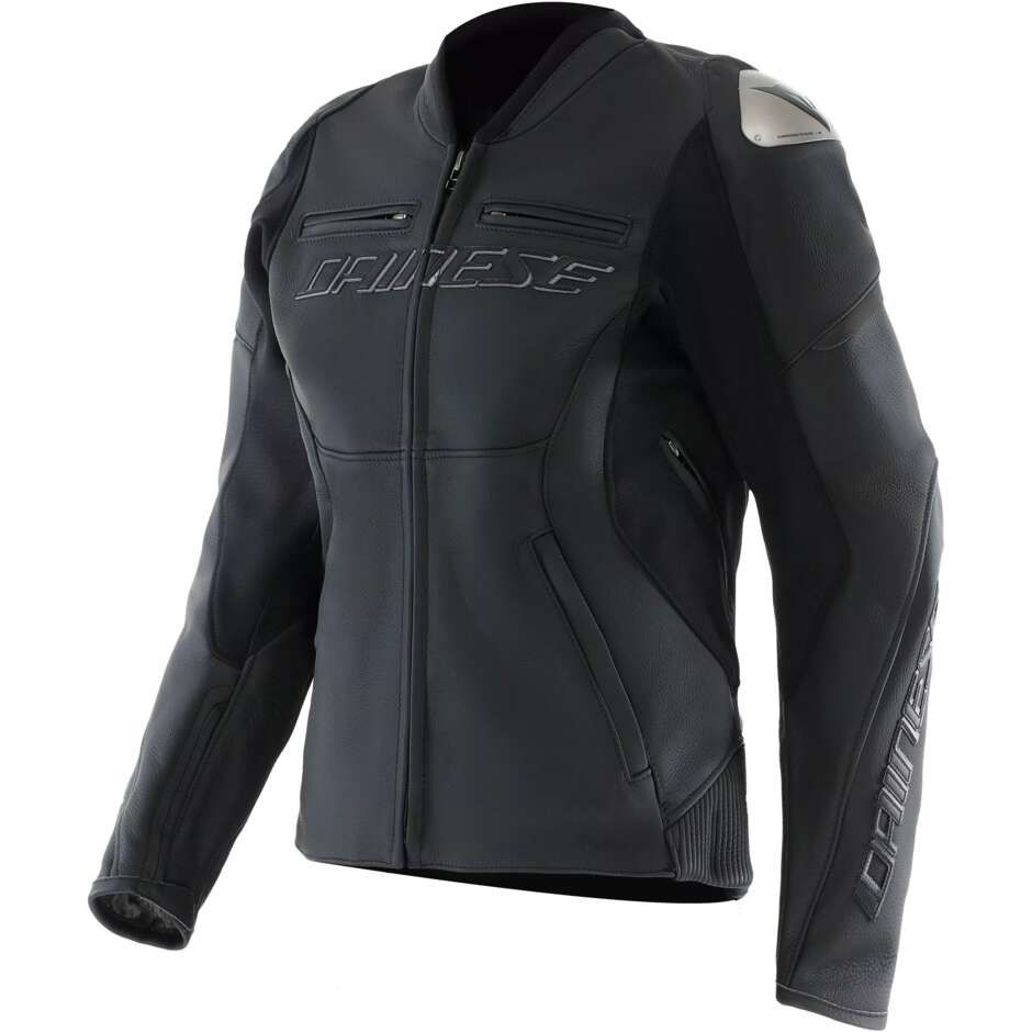 Giubbotto Moto Donna Pelle RACING 5 WMN # Nero taglia 44